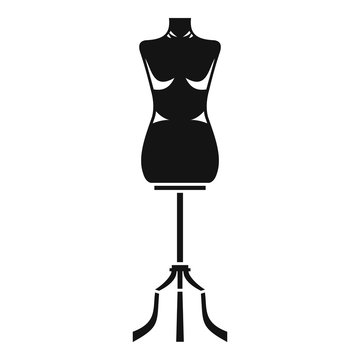 Sewing mannequin icon. Simple illustration of sewing mannequin vector icon for web