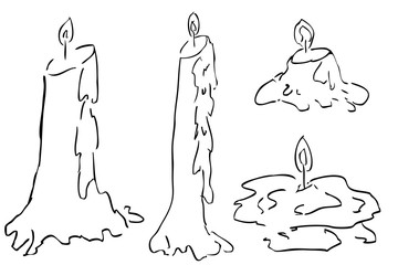 Outline of Melting Candle
