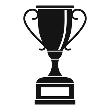 Winning gold cup icon. Simple illustration of winning gold cup vector icon for web