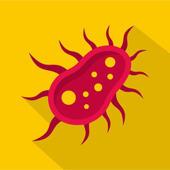 Bacteria centipede icon. Flat illustration of bacteria centipede vector icon for web