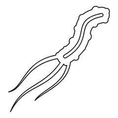 Dangerous virus icon. Outline illustration of dangerous virus vector icon for web