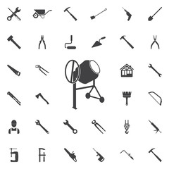 Concrete mixer icon