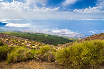 Fototapeta na wymiar Above the clouds view from Teide