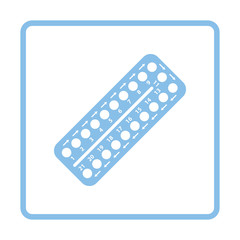 Contraceptive pill pack icon