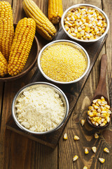Corn flour, cereals and grains