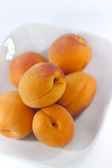 Apricots on a plate