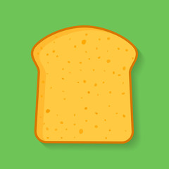 Icon of bread or loaf slice. Symbol of toast