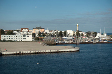 Hafeneinfahrt Warnemünde, Rostock Mecklenburg Vorpommern, Deutschland