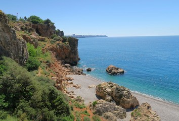 The Coast at the Cliffs of Konyaalti Beach in Antalya