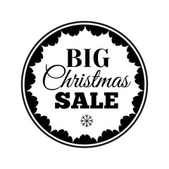 Christmas Sale inscription. Vector illustration.