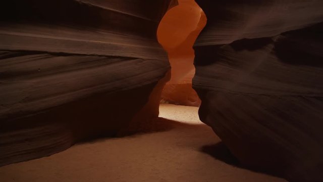 Moving through a slot canyon