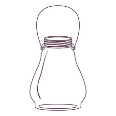 silhouette glass container with handle vector illustration