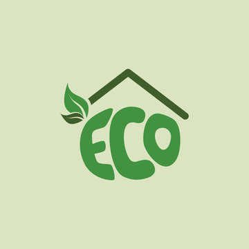 eco friendly house natural label organic product sticker logo