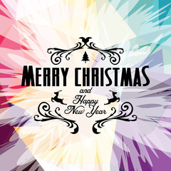 wish you merry christmas colorful