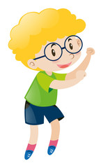 Little boy wearing glasses