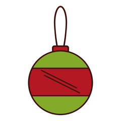 Obraz premium merry christmas ball isolated icon vector illustration design