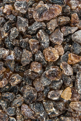 Portion of brown Rock Candy
