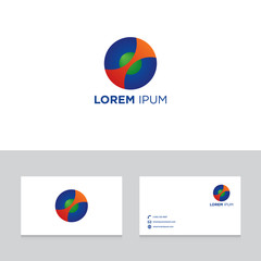 Fototapeta na wymiar Logo design elements with business card template vector illustration