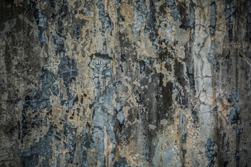 Grungy cracked cement wall