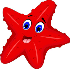 funny starfish cartoon posing