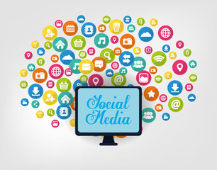 Social media networking icon vector illustration graphic design