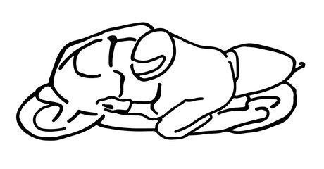 a hand drawn sketch of sport motorcyclist 