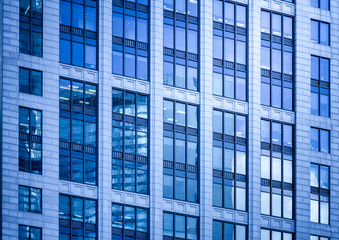 windows of business building in Hong Kong 