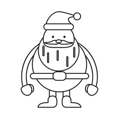 Santa cartoon icon. Christmas season decoration and celebration theme. Isolated design. Vector illustration
