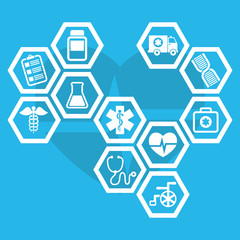 Medical healthcare service icon vector illustration graphic design