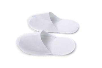 Pair of house slippers Isolated on white background
