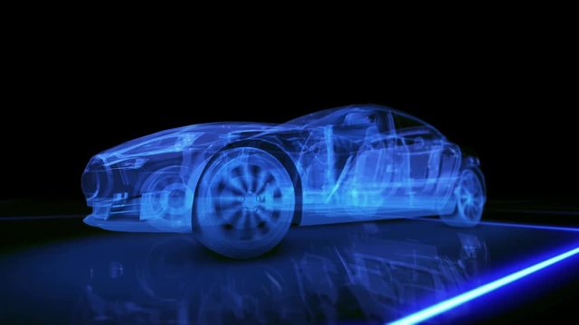 Abstract 3D Car Animation