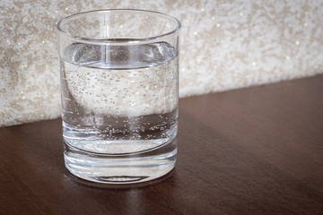 A glass of water