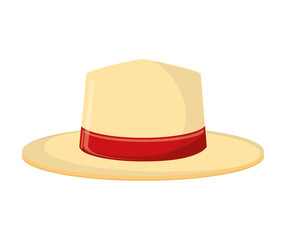Hat icon. Cloth costume accessory wear and decoration theme. Isolated design. Vector illustration