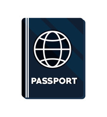 Passport icon. Travel trip vacation and tourism theme. Isolated design. Vector illustration