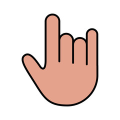 human hand making a expression over white background. vector illustration