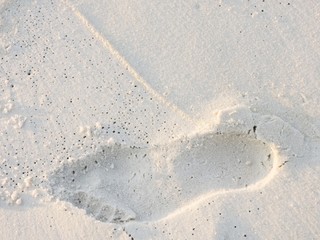 footprint in the sand