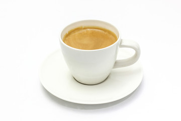 The espresso coffee white background
