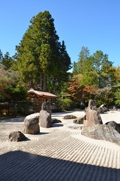 快晴の蟠龍庭　高野山金剛峯寺