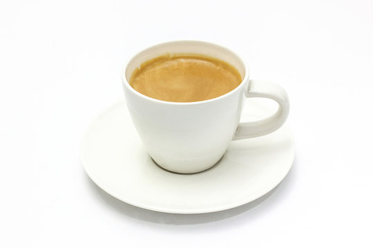 The espresso coffee white background
