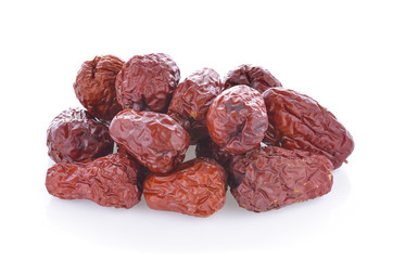 Chinese jujube on white background