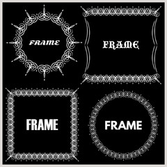 Set of Vector Vintage Frame