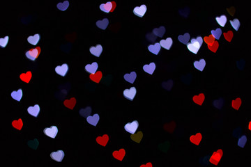 Bokeh on a black background