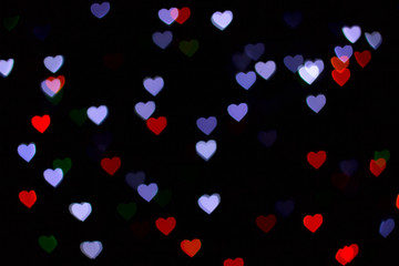 Bokeh on a black background