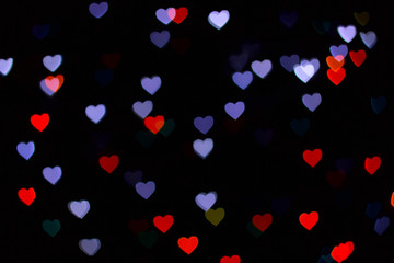 Bokeh on a black background