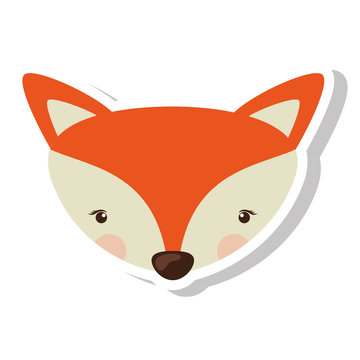 Little animal concept about cute fox design.  vector illustration 
