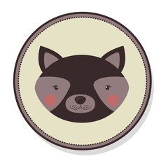 Little animal concept about cute raccon design. vector illustration 