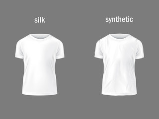 Vector set template of male T-shirts