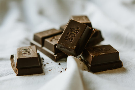 Closeup of delicious dark chocolate