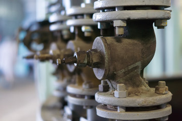 Several parts of the same production equipment connected by bolt