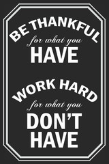 Work Hard Phrase Poster